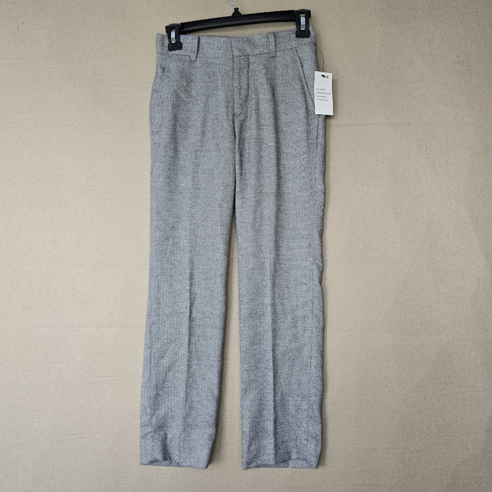 Nwt Tommy Hilfiger Boys Brushed Herringbone Mountain Heather Gray Slacks Pants - Picture 2 of 10